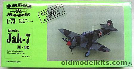 Omega 1/72 Yak-7 (M-82) with Schwecow Radial '42, 72033  plastic model kit